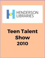 Henderson Libraries' 5th Annual Teen Talent Show, High School, George Davis plays and Sarah Rojas sings "Your Guardian Angel", 2010