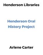 Oral History of Arlene B. Carter, August 11, 2006