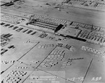 Aerial photograph of permanent warehouse group under construction