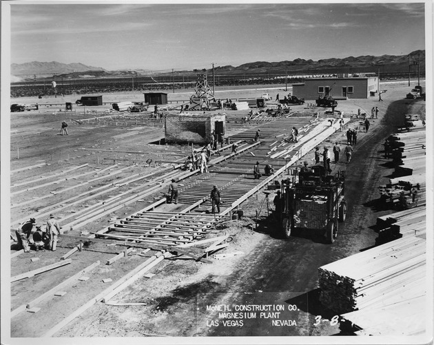Photograph of reconstruction of the Basic Magnesium, Inc. administration building