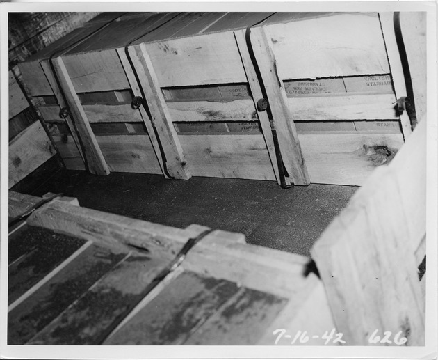 Photograph of crate of bricks at Basic Magnesium, Inc.