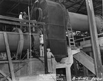 Photograph of rotary kiln construction at Basic Magnesium, Inc.