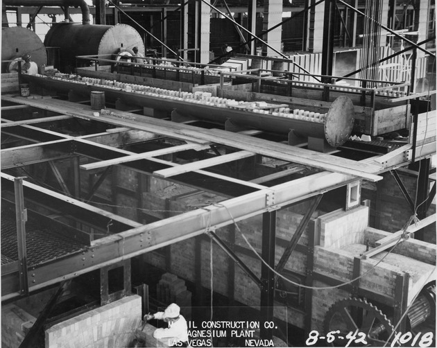 Photograph of the rotary kiln reheaters at Basic Magnesium, Inc.