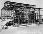 Photograph of the boiler house under construction at Basic Magnesium, Inc.