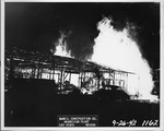 Photograph of the paint shop fire at Basic Magnesium, Inc.