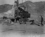 Photograph of a mining derrick at Basic Magnesium, Inc.