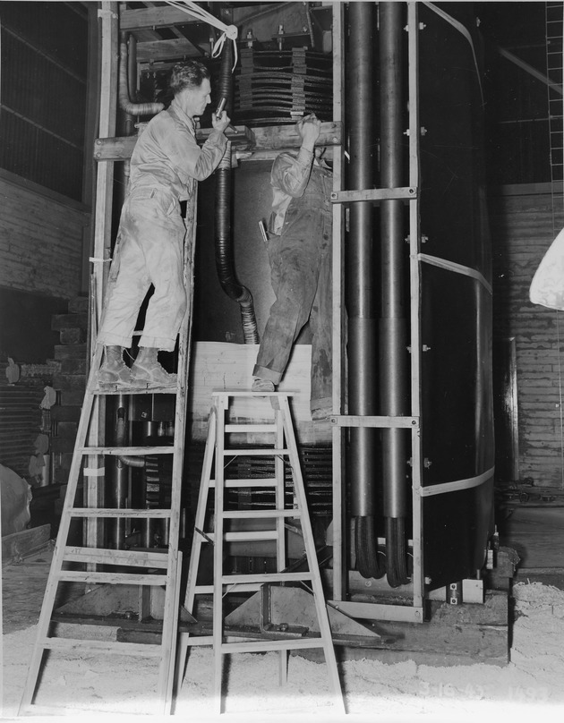 Photograph of a transformer repair at Basic Magnesium, Inc.