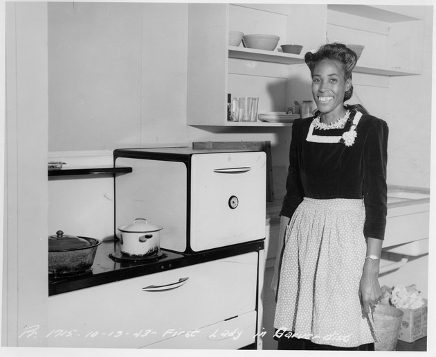 Photograph of the first woman in Carver Park