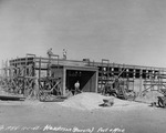 Photograph of the post office under construction at the Basic Magnesium, Inc. townsite