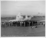 Photograph of tear gas demonstration at Basic Magnesium, Inc.