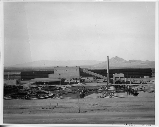 Photograph of a flux plant and neutralization plant area at Basic Magnesium, Inc.