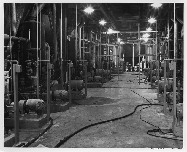 Photograph of a caustic evaporation building at Basic Magnesium, Inc.