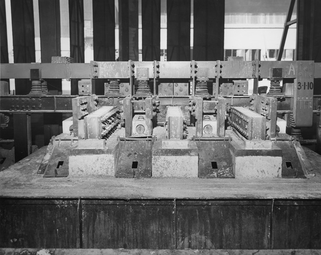 Photograph of an electrolytic cell at Basic Magnesium, Inc.