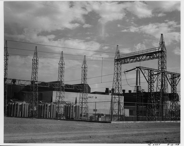 Photograph of a 13.8 kV rector bank at Basic Magnesium, Inc.