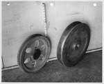 Photograph of pulley wheels at Basic Magnesium, Inc.