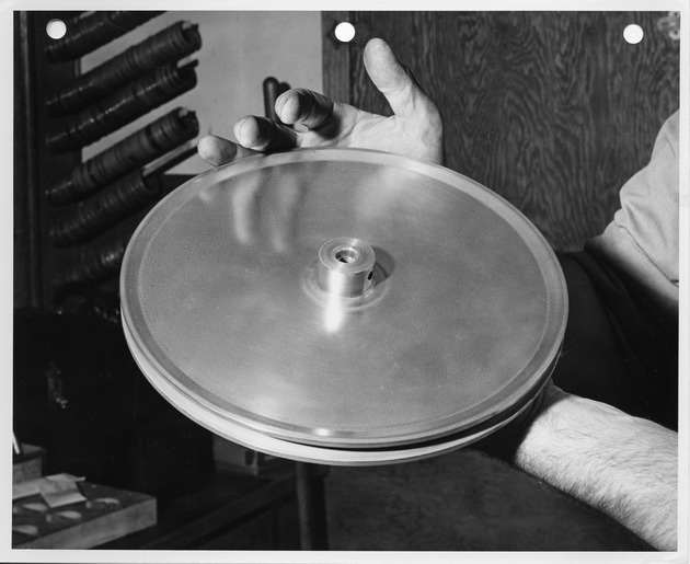 Photograph of a pulley wheel at Basic Magnesium, Inc.