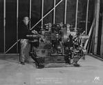 Photograph of the brick grinding machine