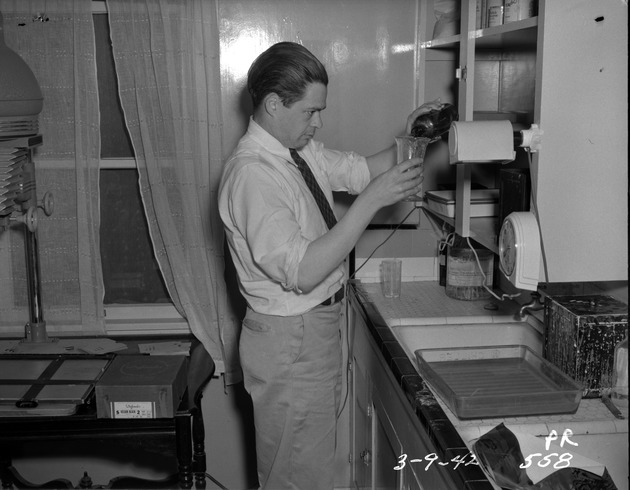 Photograph of a dark room