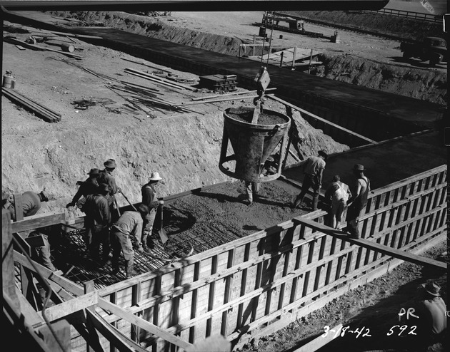 Photograph of electrical distribution tunnel at Basic Magnesium, Inc.