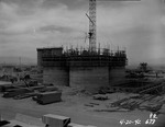 Photograph of silos under construction at Basic Magnesium, Inc.
