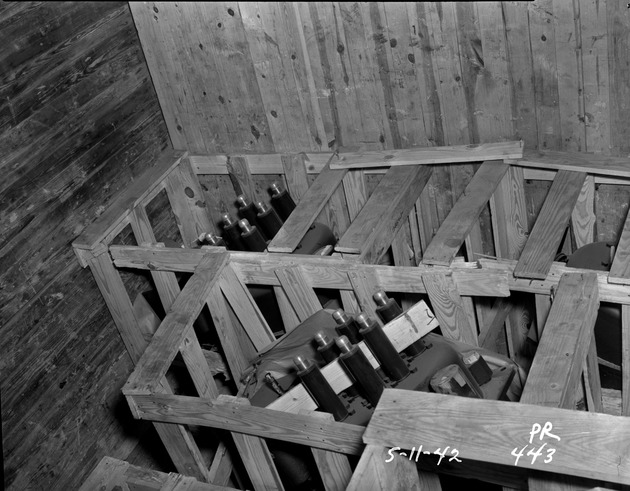 Photograph of oil circuit breakers at Basic Magnesium, Inc.