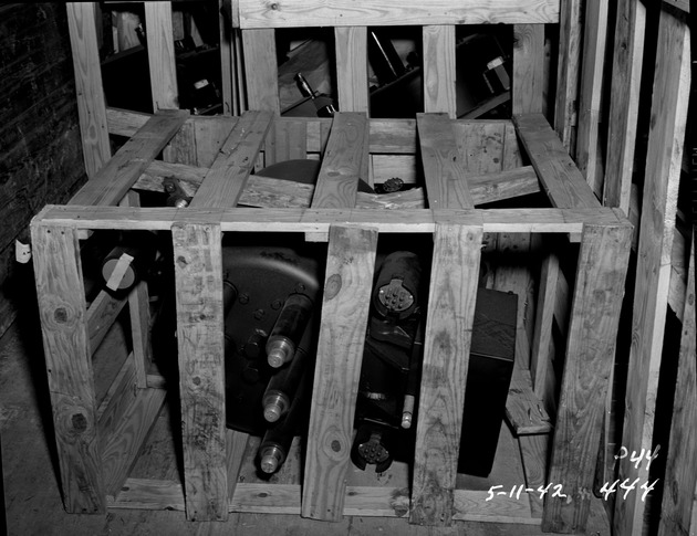 Photograph of oil circuit breakers at Basic Magnesium, Inc.