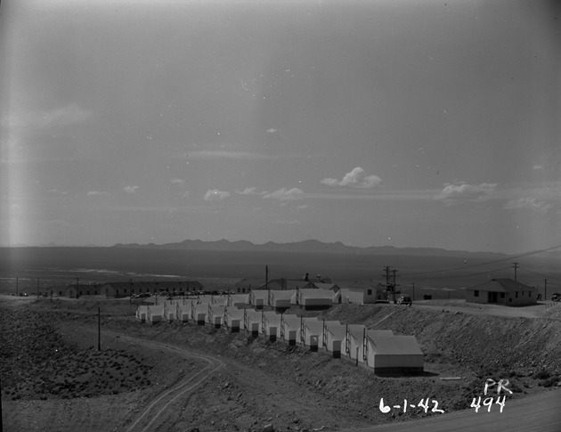 Photograph of tent cabins near Basic Magnesium, Inc. in Gabbs Valley
