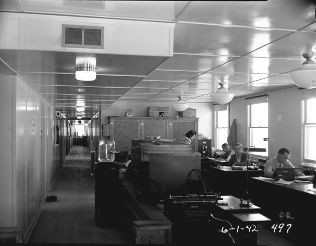 Photograph of office workers at Basic Magnesium, Inc.