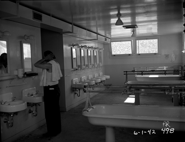 Photograph of the change house at Basic Magnesium, Inc.