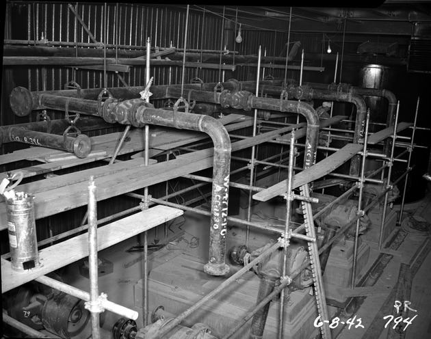 Photograph of the liquefaction building at Basic Magnesium, Inc.