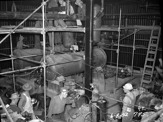 Photograph of the liquefaction building at Basic Magnesium, Inc.