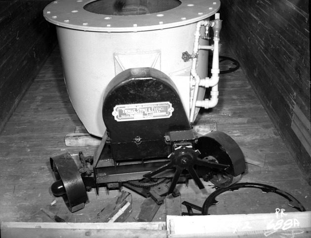 Photograph of hot metal ladles and trailers at Basic Magnesium, Inc.