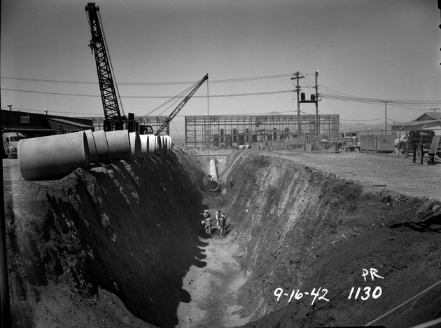 Photograph of a sewer line at Basic Magnesium, Inc.