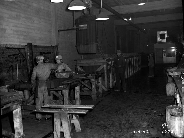 Photograph of the cathode shop at Basic Magnesium, Inc.