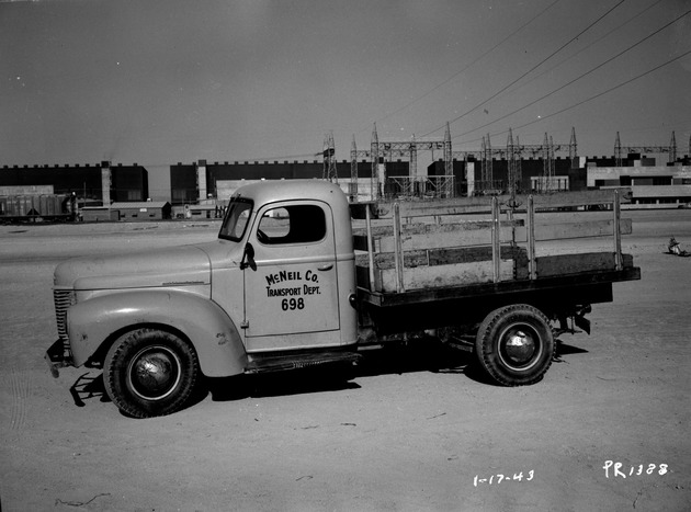 Photograph of a McNeil Co. truck at Basic Magnesium, Inc.