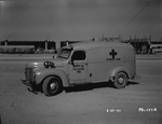 Photograph of a McNeil Co. ambulance at Basic Magnesium, Inc.