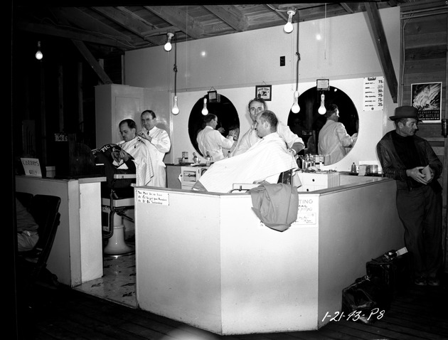 Photograph of a barbershop at Basic Magnesium, Inc.