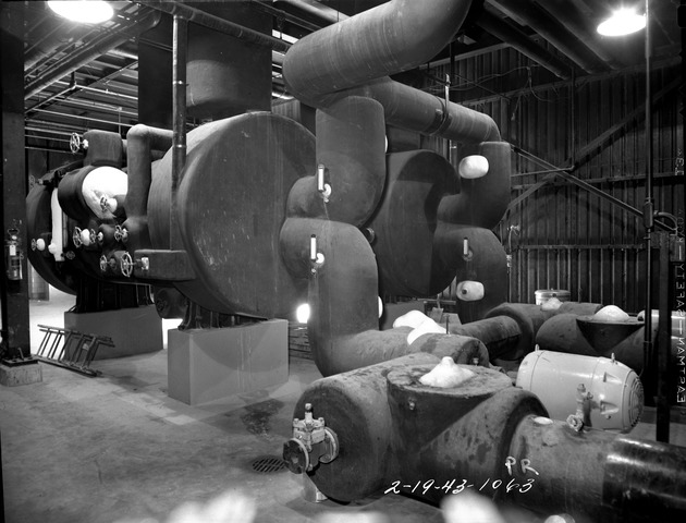Photograph of an insulated C-ring system for liquid chlorine