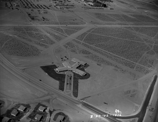 Aerial photograph of the hospital at Basic Magnesium, Inc.