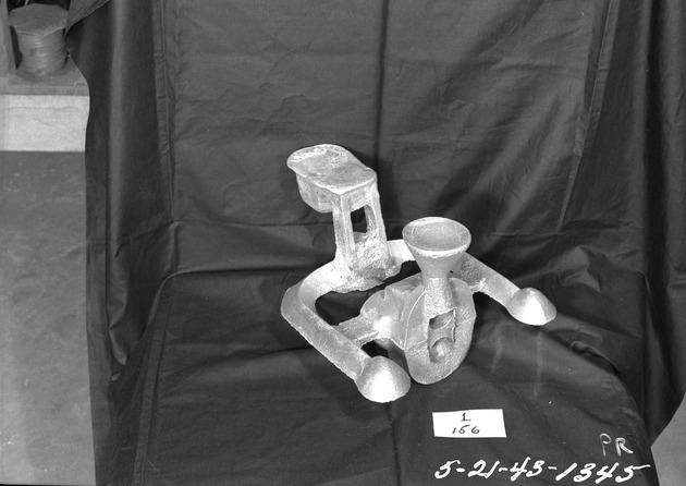 Photograph of magnesium casting at Basic Magnesium, Inc.