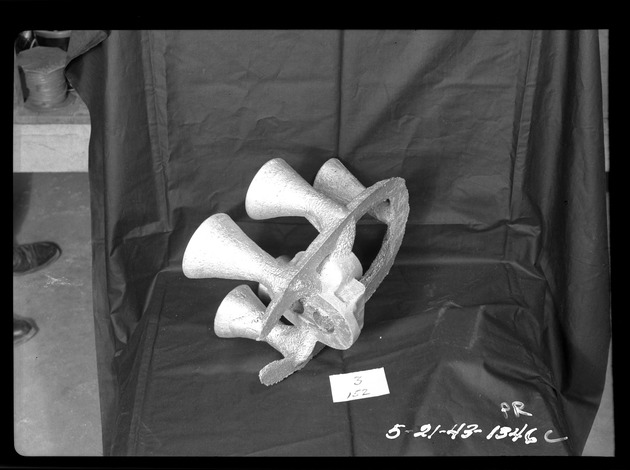 Photograph of magnesium casting at Basic Magnesium, Inc.