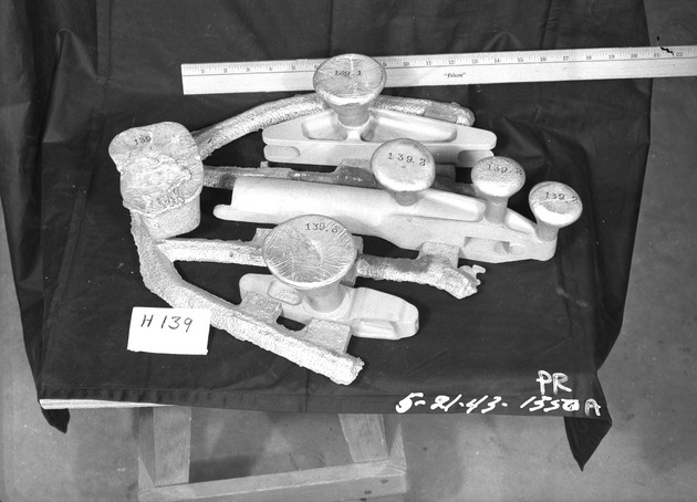 Photograph of magnesium casting at Basic Magnesium, Inc.