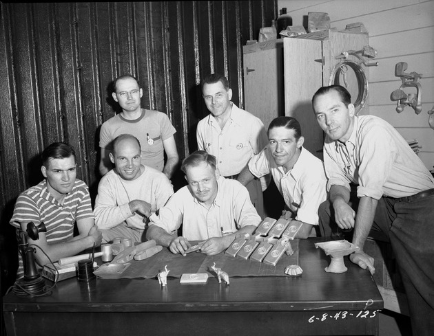 Photograph of the foundry crew members at Basic Magnesium, Inc.