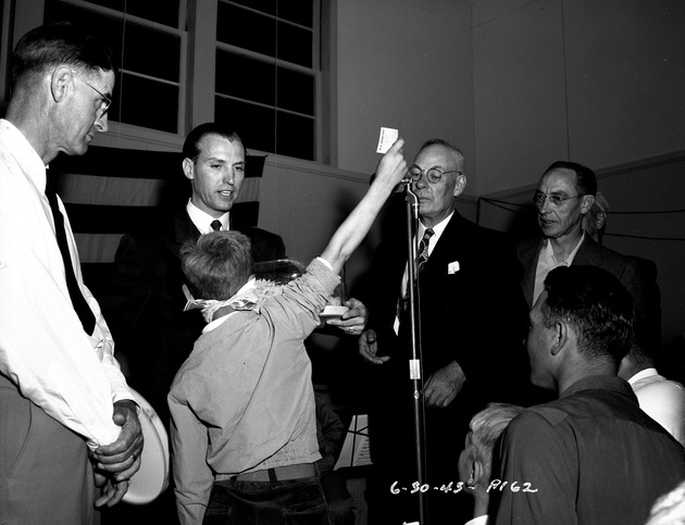 Photograph of the Community House opening in Gabbs