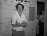 Photograph of Gladys McMichael at the Basic Magnesium, Inc. post office
