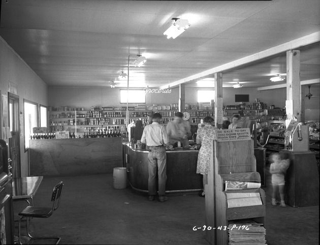 Photograph of a drugstore at the Basic Magnesium, Inc.townsite