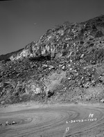 Photograph of trucks at the Gabbs mines