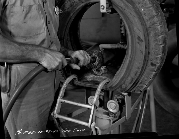 Photograph of a tire shop at Basic Magnesium, Inc.