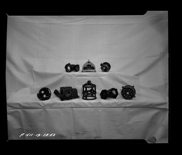 Photograph of magnesium casting at Basic Magnesium, Inc.