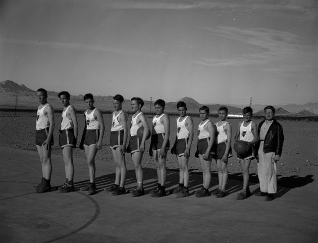 Photograph of the Pittman school basketball team